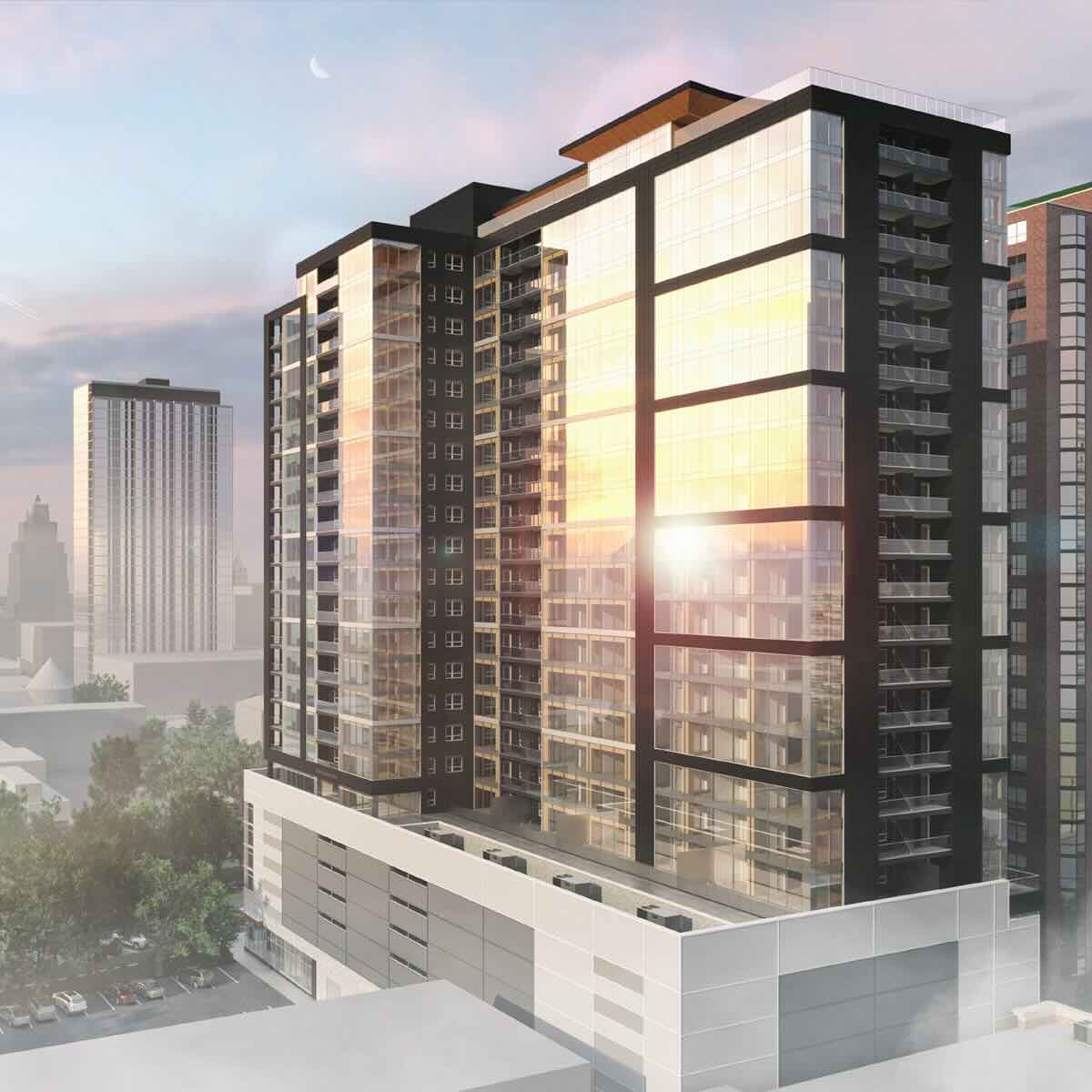 A rendering of the Ascent building.