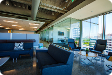 Catalyst office lobby area in Milwaukee.