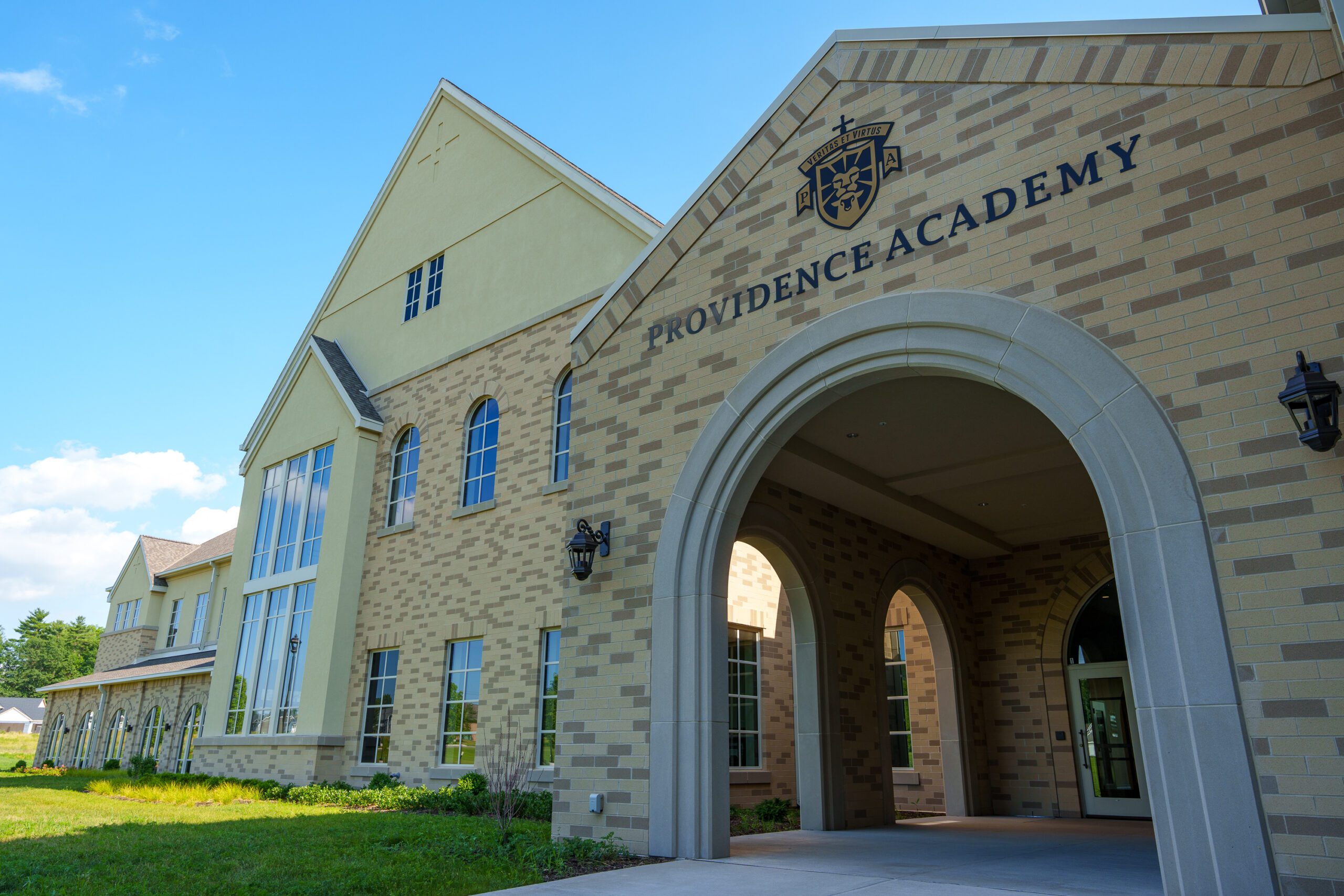 Providence Academy exterior entrance.