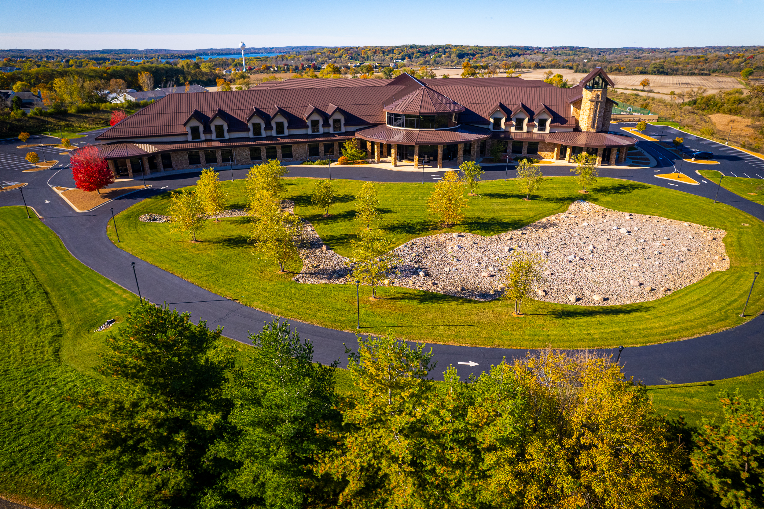 Front aerial view of CELA.