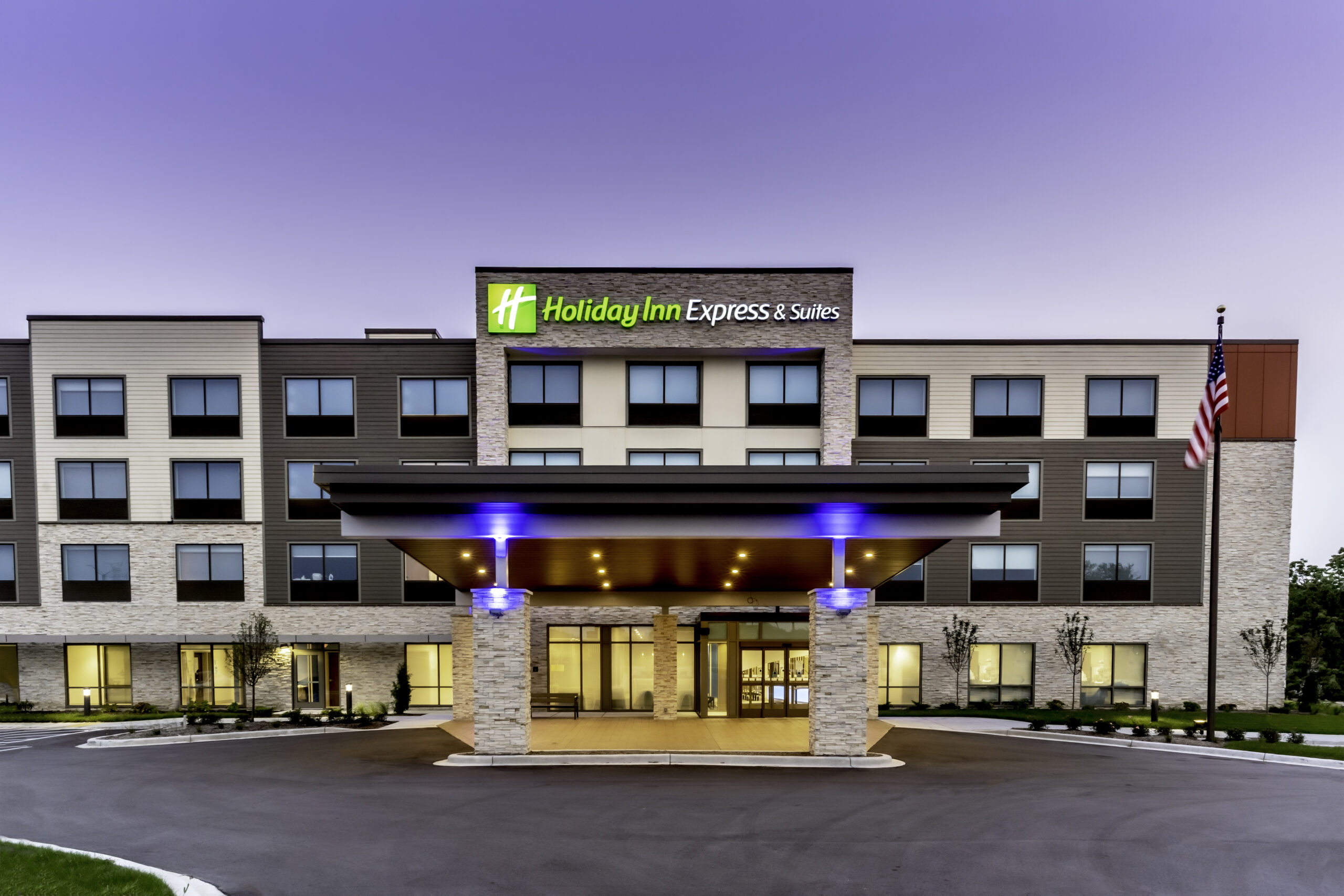 Exterior of Holiday Inn Express.