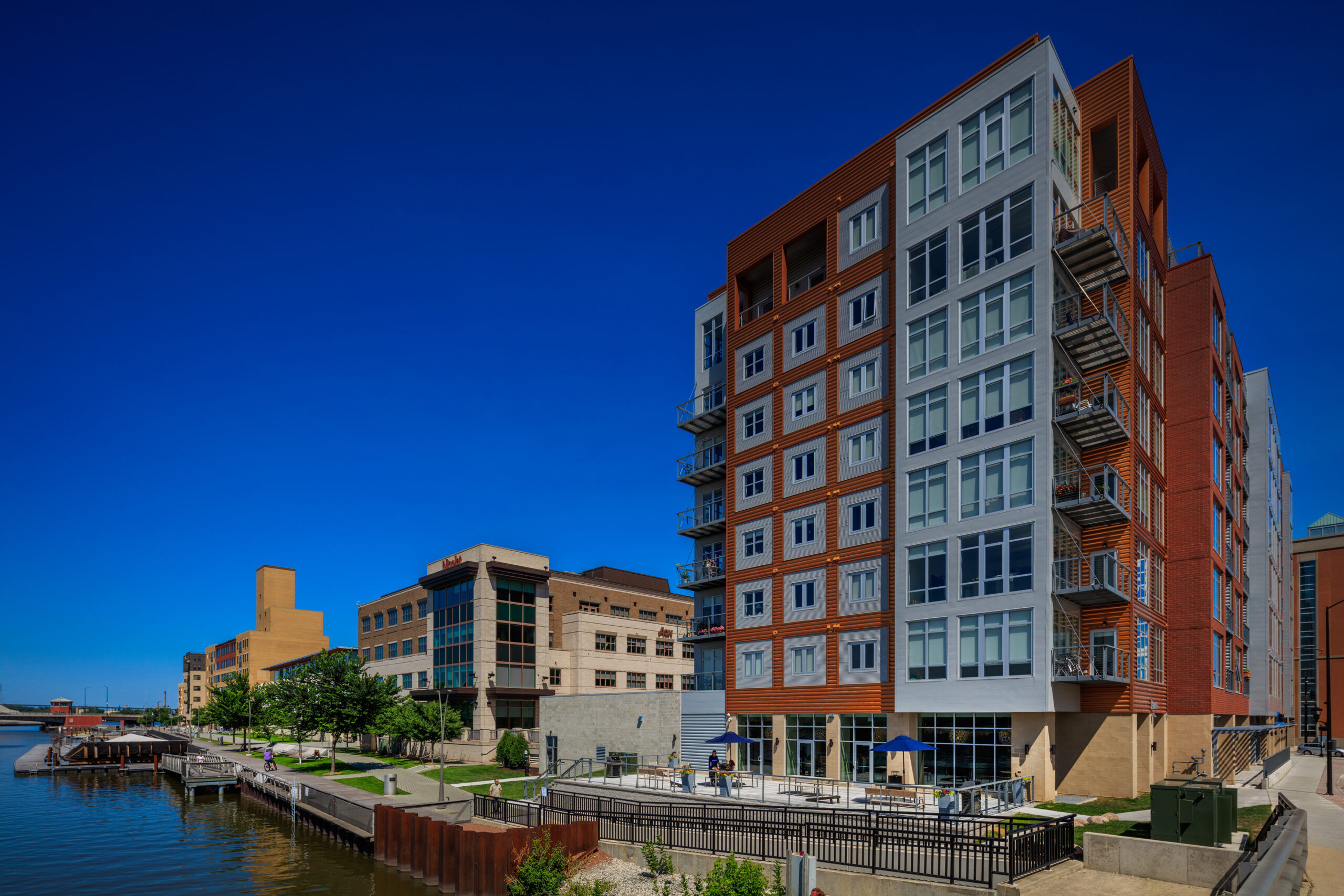 Metreau exterior along the river.