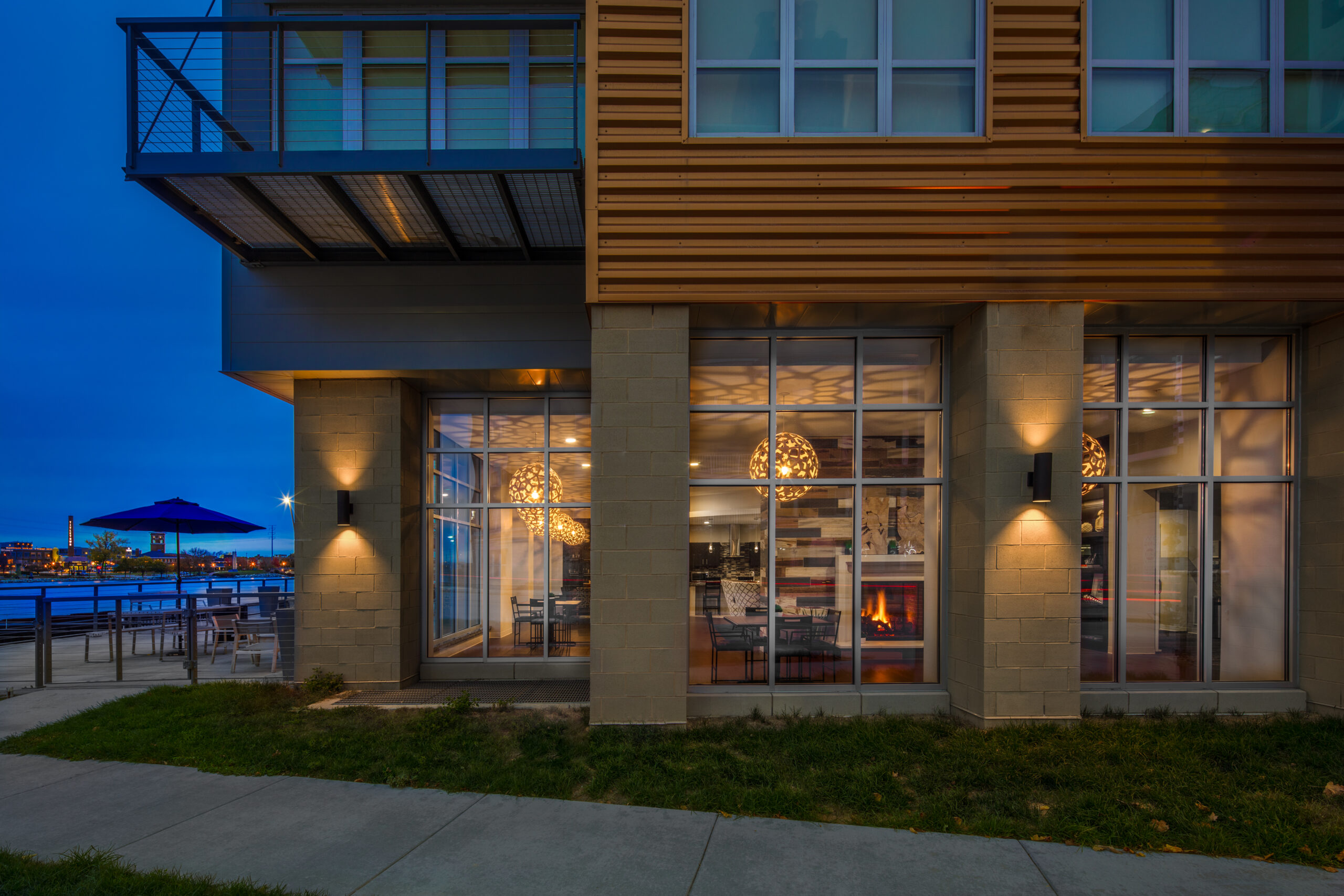 Metreau exterior common room.